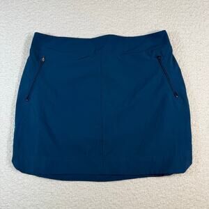 Orvis Blue Stretch Microfiber Pull-On Skort with Mesh Linerand Elastic Waist L